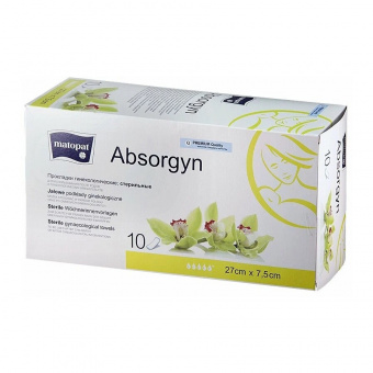 Прокладки Matopat Absorgyn 27х7,5см №10 стерил. (послеродовые)