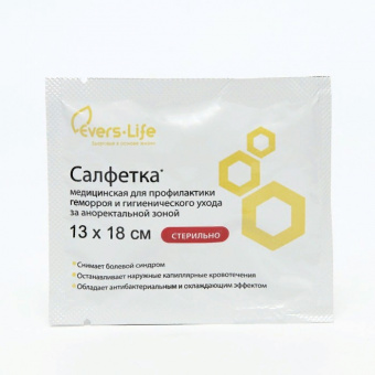 Средство для профилактики геморроя (салфетка 13*18) №10 EVERS Life (1)