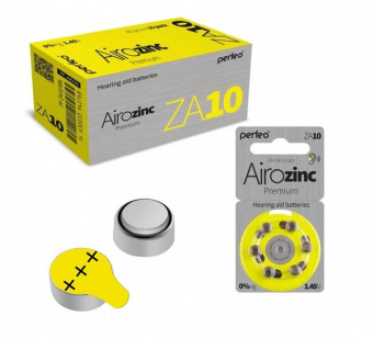 Батарейка ZA10 для слуховых аппаратов Perfeo  Airozinc10 (№6) (1)