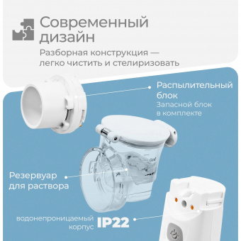 Ингалятор небулайзер меш Feellife Air Pro IX, портативный, беспроводной (11)