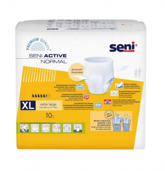 Подгузники-трусы д/взр SENI ACTIVE Normal XL №10 (2)